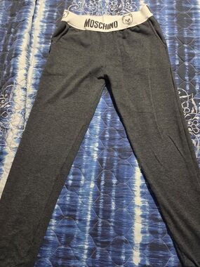 Moschino Kids Charcoal Gray Lounge Bottoms